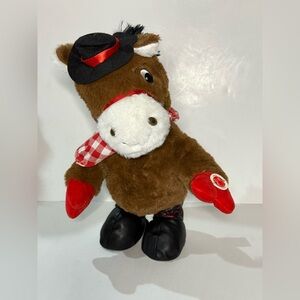 Animated Plush Horse Sings Line Dancing Cowboy Western Tested Side Stepper